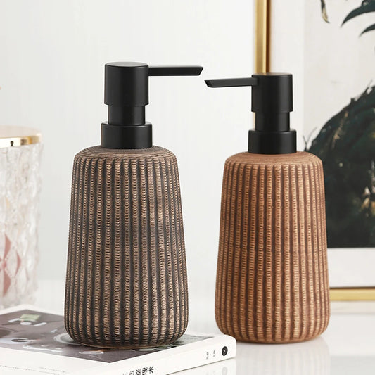 Boho ceramic soap dispenser