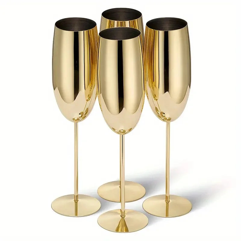 Elegant Stainless Steel Wine Glass