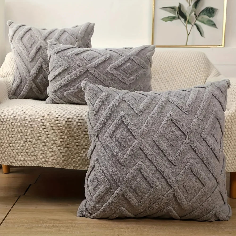 Faux Wool Throw Pillow Cover