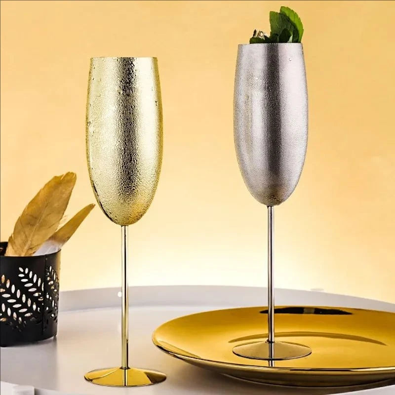 Elegant Stainless Steel Wine Glass