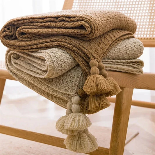 Knitted Throw Blanket