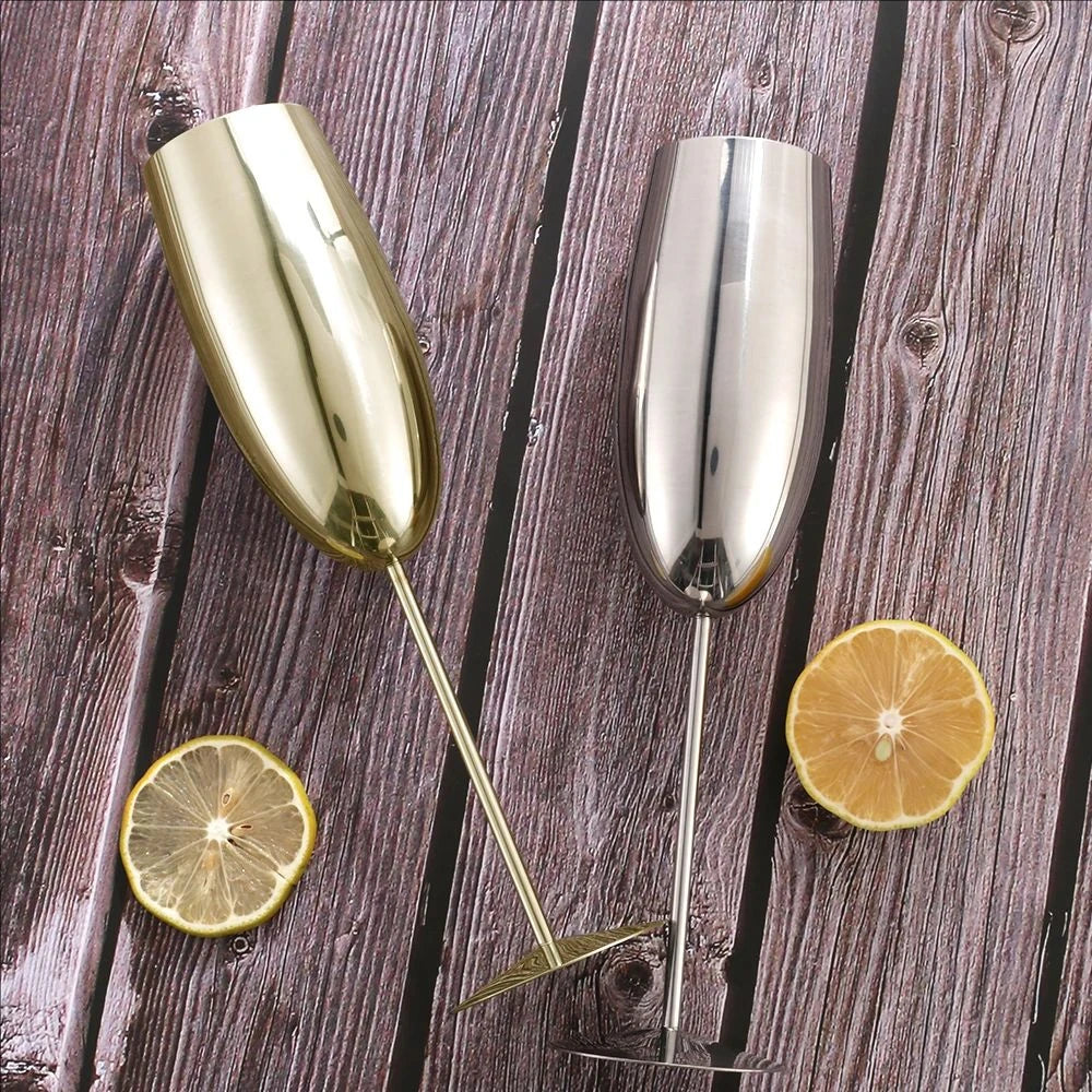 Elegant Stainless Steel Wine Glass